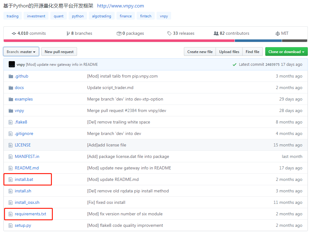 VNPY项目目录结构